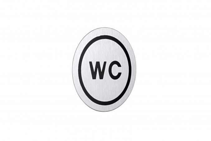 MINOTTI SAMOLJEPLJIVA OZNAKA WC, KROM